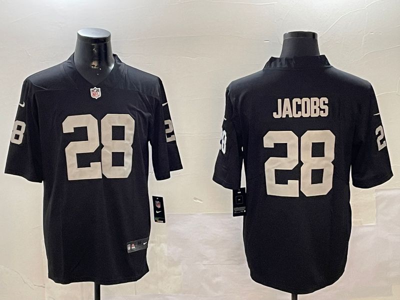 Men Oakland Raiders #28 Jacobs Black 2024 Nike Limited NFL Jersey style 0104->pittsburgh steelers->NFL Jersey